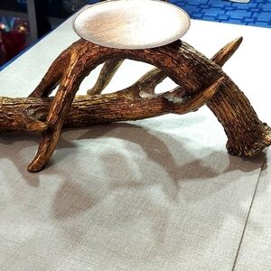 Resin antler candleholder